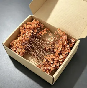 Dried baby's breath flowers colored gypsophila bouquet in box for DIY craft party home decor