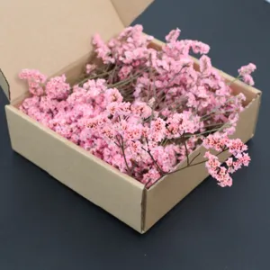 Pink dried flowers in box mini preserved gypsophila for wedding party home decoration