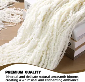 White dried amaranth flowers hanging floral branch for wedding party home decoration