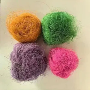 Colorful sisal packaging filler for gift boxes, wedding decoration and floral crafts.