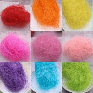 Natural Plant Fiber Hemp Silk Packaging Filler For Gift Box Wedding Party Decoration Floral Craft Material