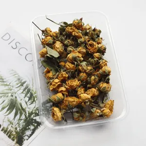 Natural dried mini rose flower buds for DIY resin crafts aromatherapy candles photo frames.