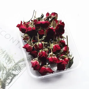 Dried rose buds close-up for resin craft scented candle making diy craft material pack detail view