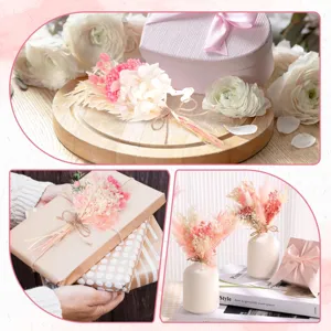 Mini dried flower bouquets bohemian style natural floral arrangement for home decor wedding table.