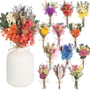 Mini dried flower bouquets set for wedding table decoration boho home decor natural floral gifts