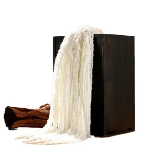 White hanging amaranthus dried preserved flower cascading down for wedding holiday decoration