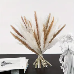 Beautiful natural dried pampas grass bouquet mixed bunny tails home decor wedding gift.