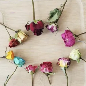Multi-head dried roses small rose heads for DIY resin crafts aromatherapy candles