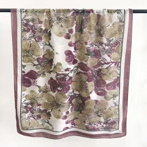 Sciarpa lunga con stampa floreale donna moda doppia faccia primavera estate elegante foulard