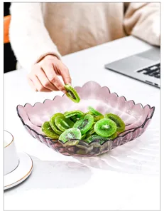 Piatto per frutta in plastica PET trasparente vassoio snack stile europeo salotto