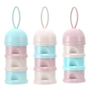 Draagbare baby melkpoeder dispenser multi-laag stapelbare snack container voor reizen.