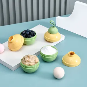 Tragbarer Babymilchpulverspender 3-schichtige Snackbox Reise Milchkiste Baby Nahrungsbehälter