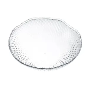 Klare transparente kreative Obstschale, europäischer Stil rundes Snacktablett für zu Hause.