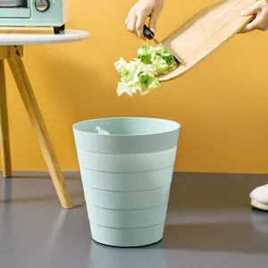 Poubelle simple de style nordique pour cuisine et bureau, bac à déchets sans couvercle.