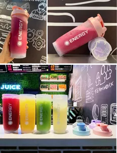 Portable sports shaker bottle with mixing ball, large capacity gym protein shaker cup for fitness.