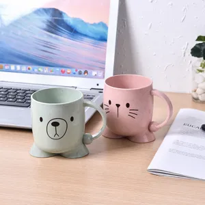 Plastic creative cartoon wash cup cute animal children toothbrush couple mouthwash mug