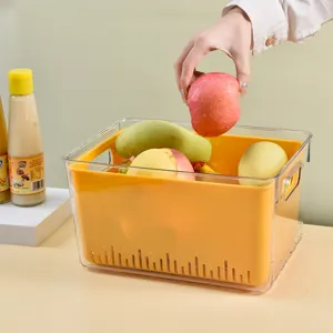 Doppelschichtige Kunststoff Abtropfschale Küche Obst Gemüse Aufbewahrung Korb Behälter