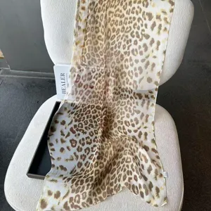 Damen Schal mit Leopardenmuster leicht vielseitig modisch Sommer Sonnenschutz Tuch Stola