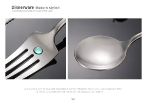 Stainless steel flatware detail view showing modern stylish fork and spoon tableware.