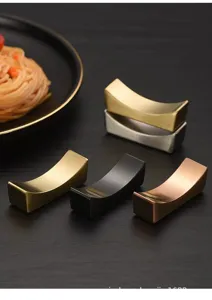 Soporte para palillos de acero inoxidable titanio cubiertos creativos almohada decor