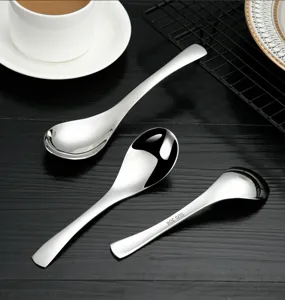Stainless steel spoon set thickened heavy duty soup spoons kitchen tableware use item