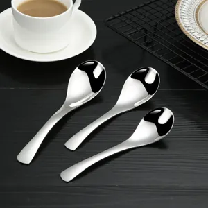 Stainless steel spoon set thickened deep soup spoon household kitchen tableware set