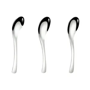 304 stainless steel spoons set, thickened deep soup spoons for home hotel use, durable tableware.