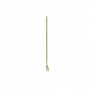 Goldener langer Edelstahl-Rührlöffel für Kaffee, Desserts und Cocktails, 22.5 cm lang.