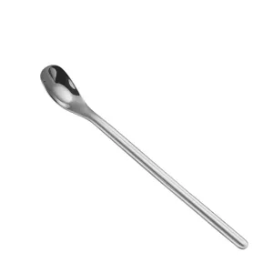 Stainless Steel Long Handle Spoon Dessert Spoon Baby Feeding Spoon Household Tableware.
