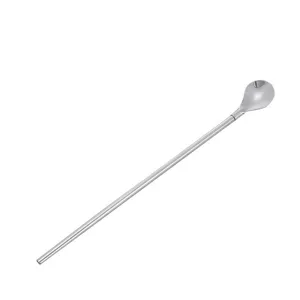 Cuillère paille en acier inoxydable long manche cuillère mélangeur pour cocktail