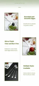 Stainless steel long handle bar spoon cocktail stirrer dual head barware tool for home bar.
