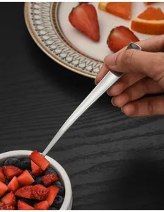 Stainless steel fruit fork spoon dual-purpose dessert cake fork kitchen tableware 1pc