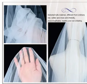 White bridal veil fabric detail showing soft tulle texture, transparency and elegant draping.