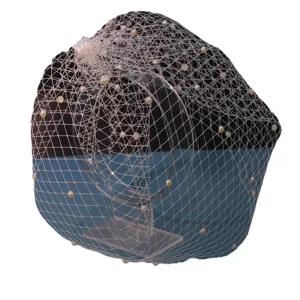 Bridal pearl birdcage veil white mesh hair comb wedding photography accessories wedding hair piece