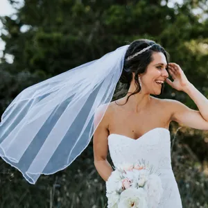 Voile de mariée perlé fait main coiffe de mariage tulle blanc pour accessoires de mariée