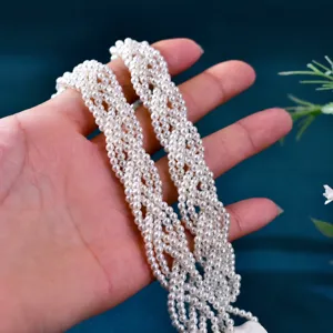 Bridal pearl waist belt hand woven wedding dress accessory sweet decorative sash