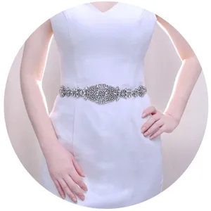 Cintura da sposa di lusso con strass per abito da sposa, fascia in cristallo scintillante fatta a mano.