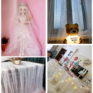 Pearl tulle mesh fabric for wedding veil dress decoration DIY sewing supplies 3 meters