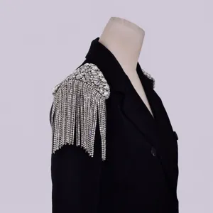 Moda Strass Nappa Spalla Ornamenti Cristallo Toppa Accessori Lussuosi Sfavillanti Spalline Per Donna Abbigliamento Arredamento