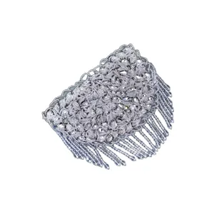 Handgemachte Kristall Strass Schulterpolster Quaste Patch Brautkleid Accessoires neu
