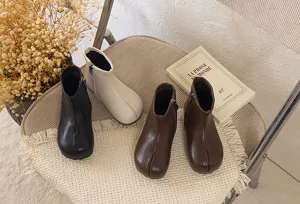 Botas de Martin para ninos punta dividida otono estilo coreano suola suave chic