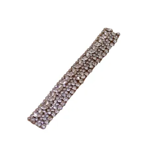 Exquisite rhinestone patch for shoes and dress decoration, shiny zircon craft trim for DIY fashion.