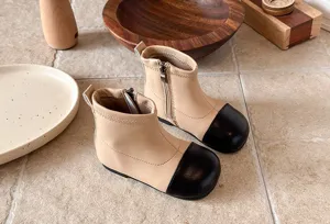 Kinder Farbblock Kurzstiefel, bequeme weiche Sohle Stiefeletten für Herbst und Frühling.