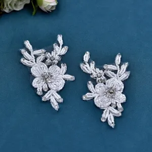 DIY Strass Bestickte Spitze Blumen Flicken Applikation Handgemachte Kristall Kleidungsstück Schuh Zubehör Dekorative Handwerk Besätze