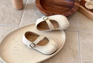 Zapatos Mary Jane vintage para niña con punta dividida, suela blanda para primavera.