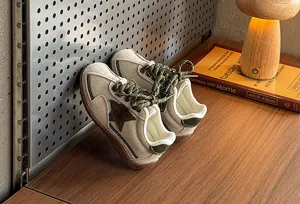 Kids vintage star retro sneakers casual soft sole toddler walking shoes chic footwear