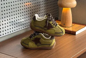 Kids retro star sneakers toddler casual shoes comfortable soft sole autumn footwear