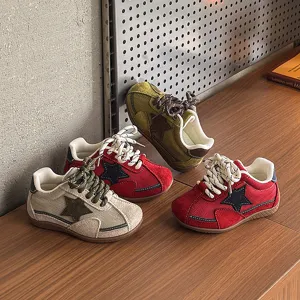 Kids vintage star sneakers casual canvas shoes spring fashion boys girls footwear stylish