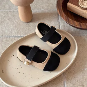 Chaussures plates mode enfants filles bloc de couleur princesse chaussures douces tout-petit