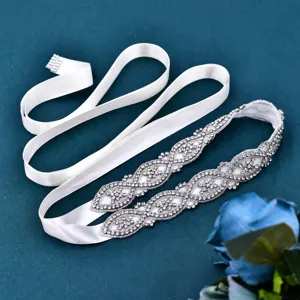 Cintura da sposa con strass abito da sposa nastro di cristallo scintillante accessori sposa